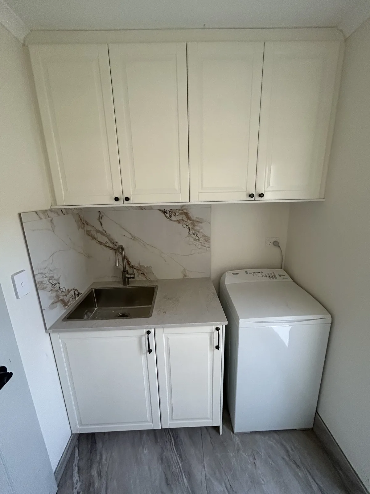 Laundry joinery fit-out completed by MES Building and Renovations Pty Ltd